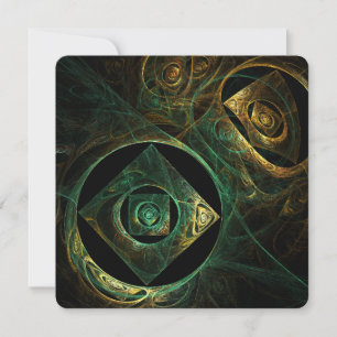 Invitation Conceptions d'art fractal abstrait de vibrations m