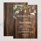 Invitation Conceptions de remise de diplômes rustiques person (Devant / Derrière)