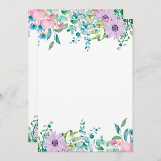 Invitation conceptions d'invitations (Devant / Derrière)