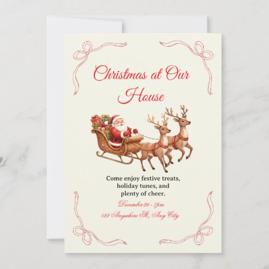 Invitation Conceptions d'invitations de Noël uniques – Créati (Devant)