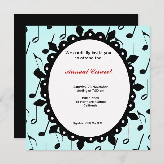 Invitation Concert (Devant / Derrière)