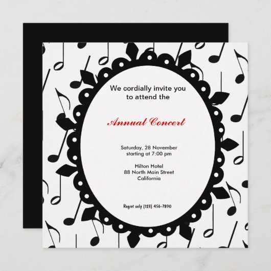 Invitation Concert (Devant / Derrière)