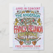 Invitation Concert de groupe Reunion Famille Thème Retro les  (Devant)