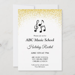 Invitation Concert de musique classique de récital de vacance