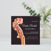 Invitation CONCERT DE MUSIQUE CLASSIQUE, Scroll de violon CON (Debout devant)