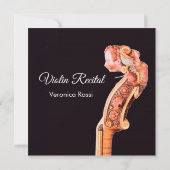 Invitation CONCERT DE MUSIQUE CLASSIQUE, Scroll de violon CON (Dos)