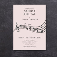 Concert de musique de récital de fin d'études Note