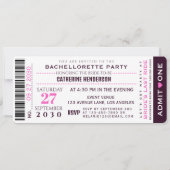 Invitation Concert de musique VIP Bachelorette Party (Dos)