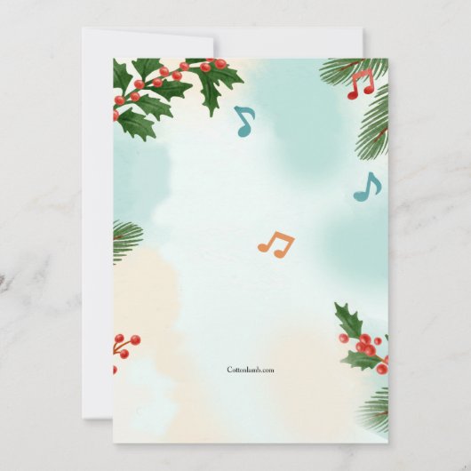 Invitation Concert de Noël (Dos)