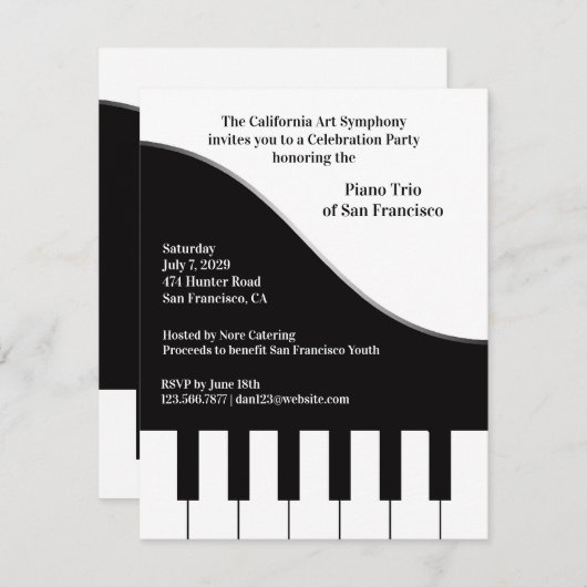 Invitation Concert de piano (Devant / Derrière)