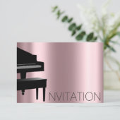 Invitation Concert de piano Minimalisme Formel Vip Rose Noir (Debout devant)