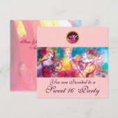 Invitation CONCERT DE PRINTEMPS DU HARMONY TRIO, 16 ans sucré (Devant / Derrière)