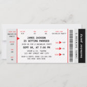 Invitation Concert Ticket Music Bachelor Party (Devant)