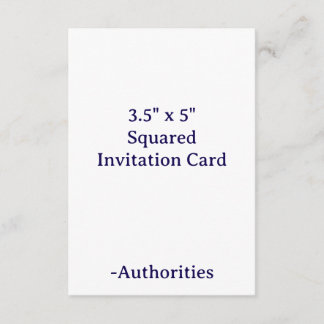 Invitation Concevez Votre Propre 3,5" x 5" Au Carré
