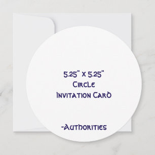 Invitation Concevez votre propre cercle de 5,25" x 5,25"