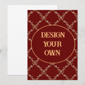 Invitation Concevez Votre Propre Élégant (Devant / Derrière)