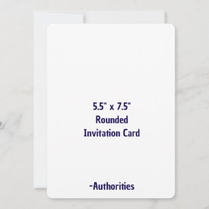 Invitation Concevez votre propre modèle arrondi 5,5" x 7,5"