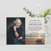 Invitation Conch On The Beach Memorial Photo (Debout devant)