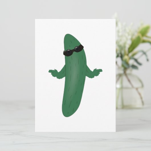 Invitation Concombre cool (Debout devant)