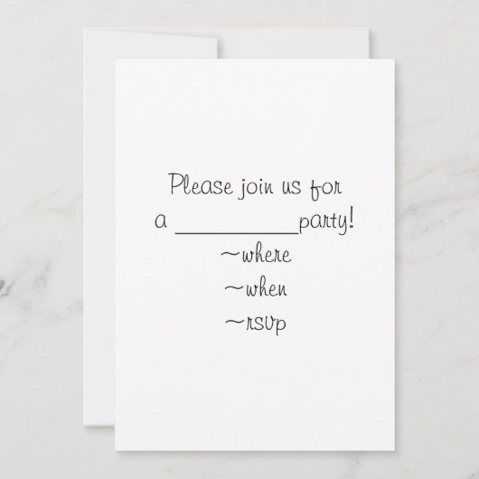 Invitation Concombre cool (Dos)