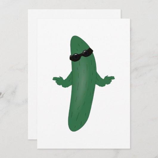 Invitation Concombre cool (Devant / Derrière)