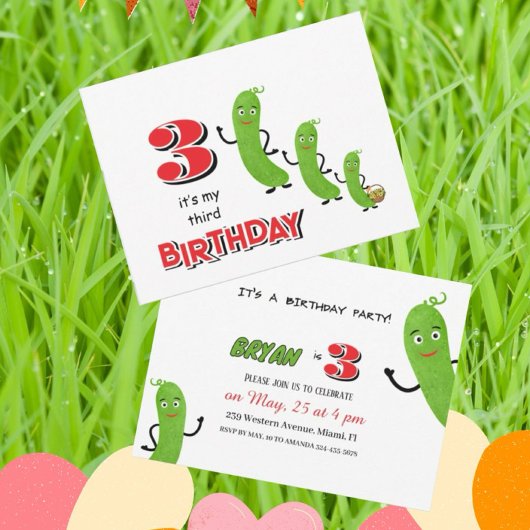 Invitation Concombre vert