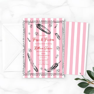 Invitation Concombres Pacificateurs Croquis Doodle Baby showe