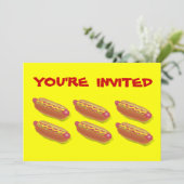 Invitation Concours Customisé de mangeurs de chiens chauds ou (Debout devant)