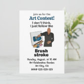 Invitation Concours d'art Brush Stroke Suivez simplement le c (Debout devant)