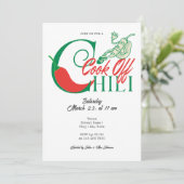 Invitation Concours de chili pour fête Grill and Chill entre  (Debout devant)