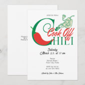 Invitation Concours de chili pour fête Grill and Chill entre  (Devant / Derrière)