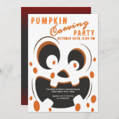 Invitation Concours de Citrouille éffrayant de sculpture Fête (Devant / Derrière)
