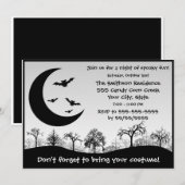 Invitation Concours de costume de partie de Halloween noir et (Devant / Derrière)