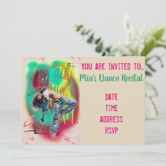 Invitation Concours de danse moderne hip hop (Debout devant)