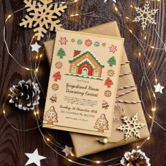 Invitation Concours de décoration de maison en pain d'épice