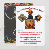 Invitation Concours de fête d'Halloween pour enfants (Devant / Derrière)