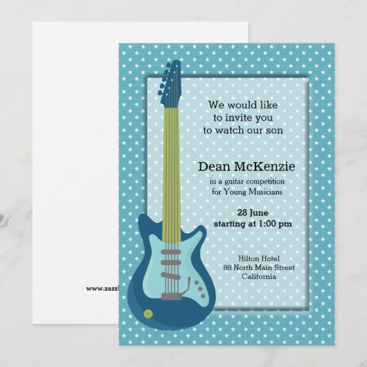 Invitation Concours de guitare (Devant / Derrière)