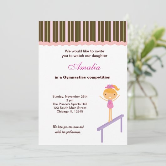 Invitation Concours de gymnastique (Debout devant)