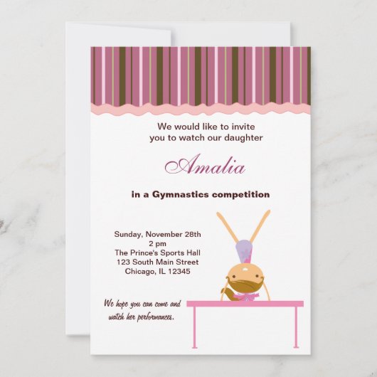 Invitation Concours de gymnastique (Devant)