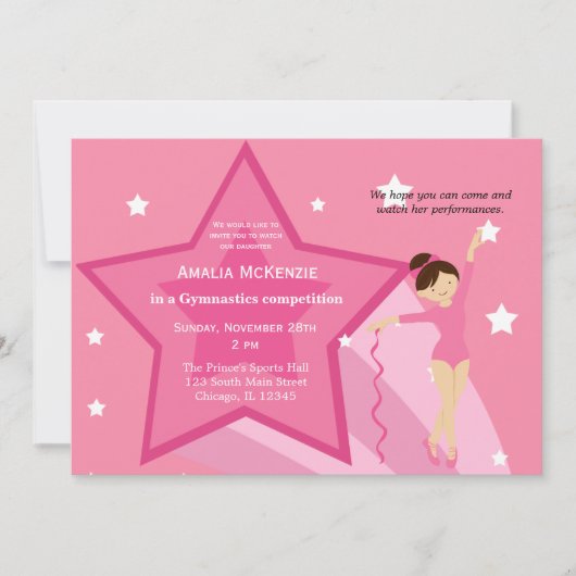 Invitation Concours de gymnastique (Devant)