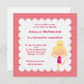 Invitation Concours de gymnastique (Devant / Derrière)