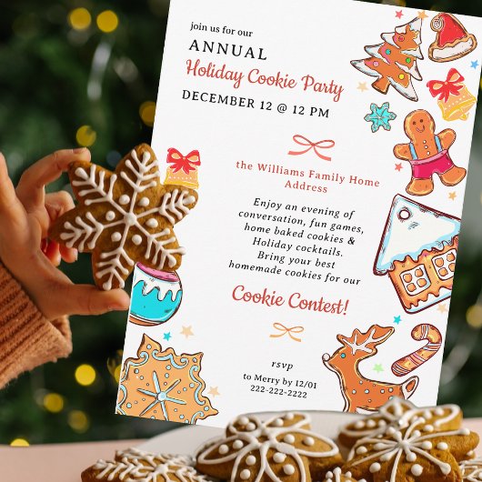 Invitation Concours de pâtisserie pour échange de biscuits de
