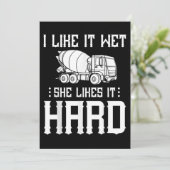 Invitation Concret Finisher Travailleur Cement Mixer Conducte (Debout devant)