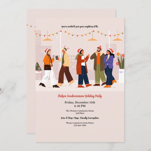 Invitation Condo Fête (Devant / Derrière)