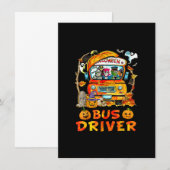 Invitation Conducteur de Bus Scolaire Squelette de Saison de (Devant / Derrière)