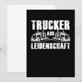 Invitation Conducteur de camion Aus Leidenschaft Conducteur d (Devant / Derrière)