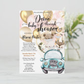 Invitation Conduire par Baby shower | Amis Masqués Safari (Debout devant)