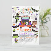 Invitation Conduire Par Halloween Parade Anniversaire Invitat (Debout devant)