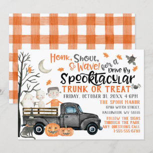 Invitation Conduire par Halloween Party Trunk ou Treat Parade