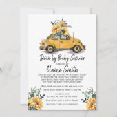 Invitation Conduire Par Sunflower Baby shower Neutre Sexe (Devant)